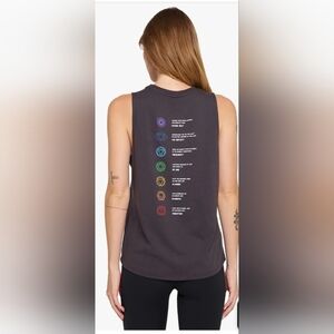 Spiritual Gangster Seventh Ray Jade Charcoal Gray Muscle Tee